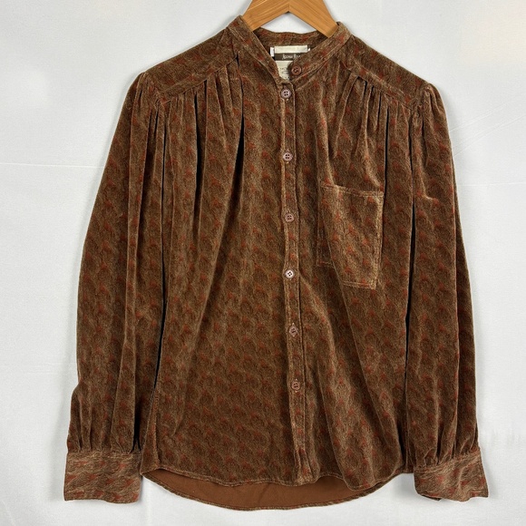 VTG Giorgio Armani Women Long Sleeve Button Up Shirt Sz S-M EU: 44 Dark Academia - Picture 1 of 9
